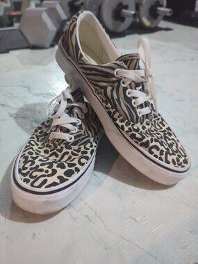 Vans Era Women's 8.5 Safari Multi Animal Print Shoes New Zebra Leopard EUR 39